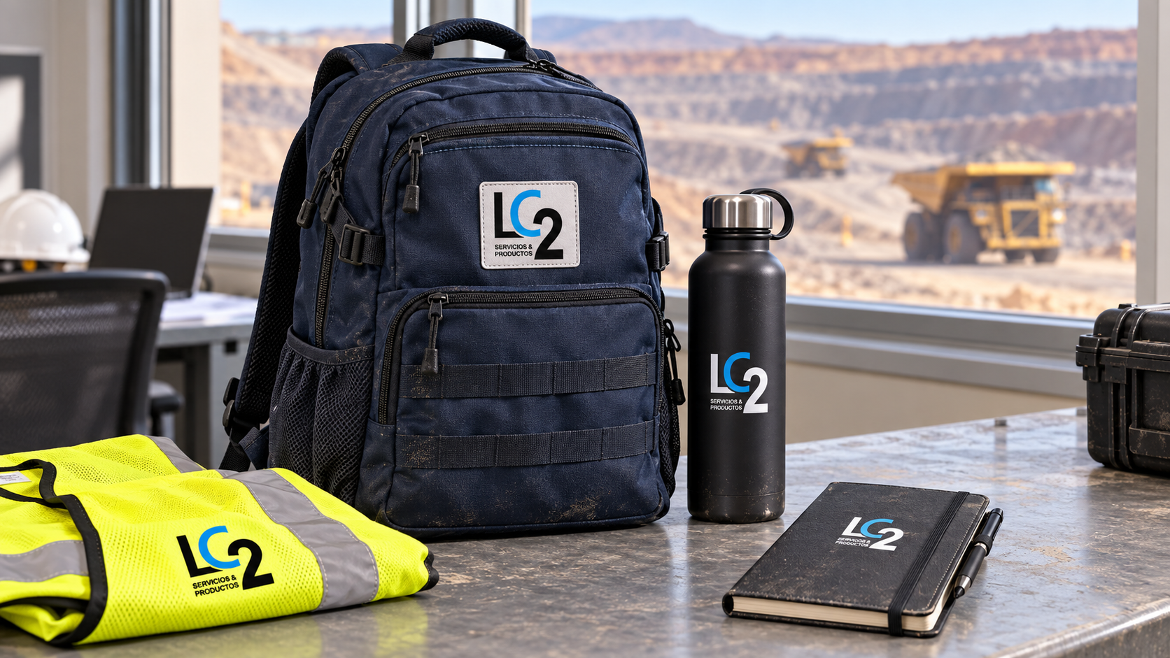 Mochila y accesorios corporativos para personal de minería e industria